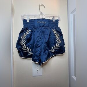 Athena Women's Dark Blue Shorts with Gold Accents